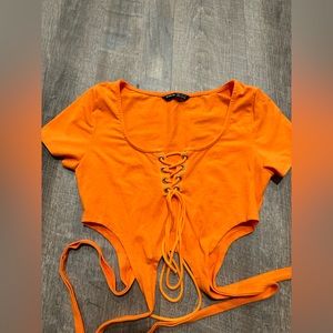 Bright Orange Going Out Top